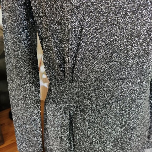 Michael Kors Silver Metallic Evening Dress NWT SZ P/M - Picture 4 of 12
